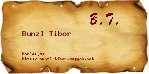 Bunzl Tibor névjegykártya